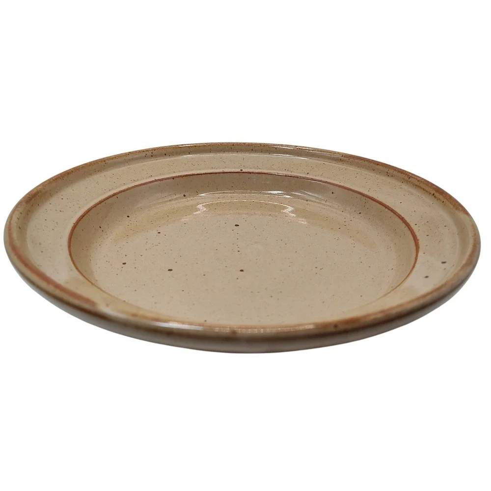 Dansk Nielstone Spice Casserole Lid Tan Brown Speckled Ten‎ Inch Japan Vintage